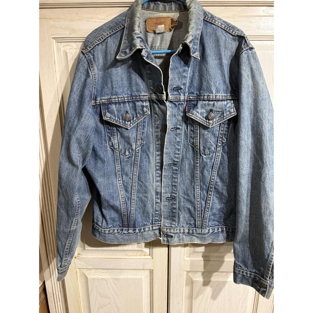 Vintage Levi's Trucker Blue Denim Jacket Mens Size 44 Type 3 USA  71205-0217
